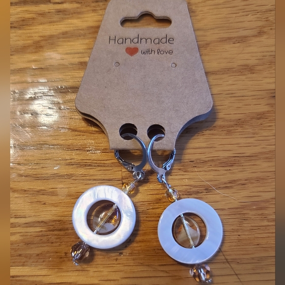 Pretty Handcrafted Mother of Pearl Earrings - Picture 4 of 6